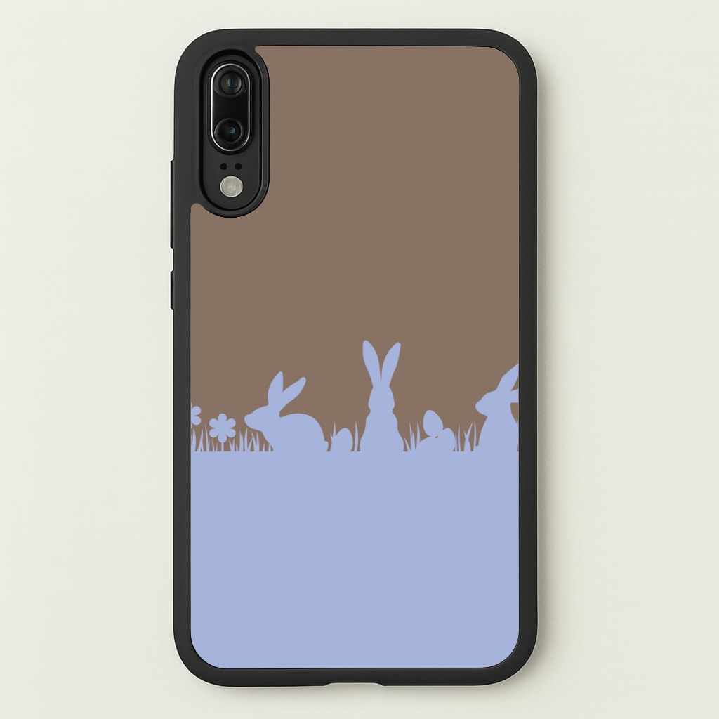 Bunny Outline - Easter Phone Case for Huawei P20