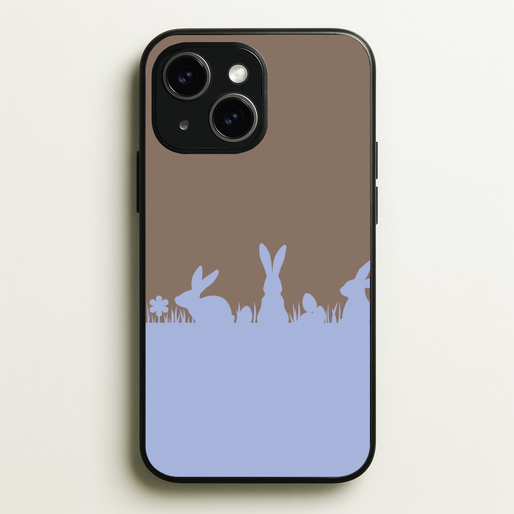 Bunny Outline - Easter Phone Case for iPhone 15 Plus