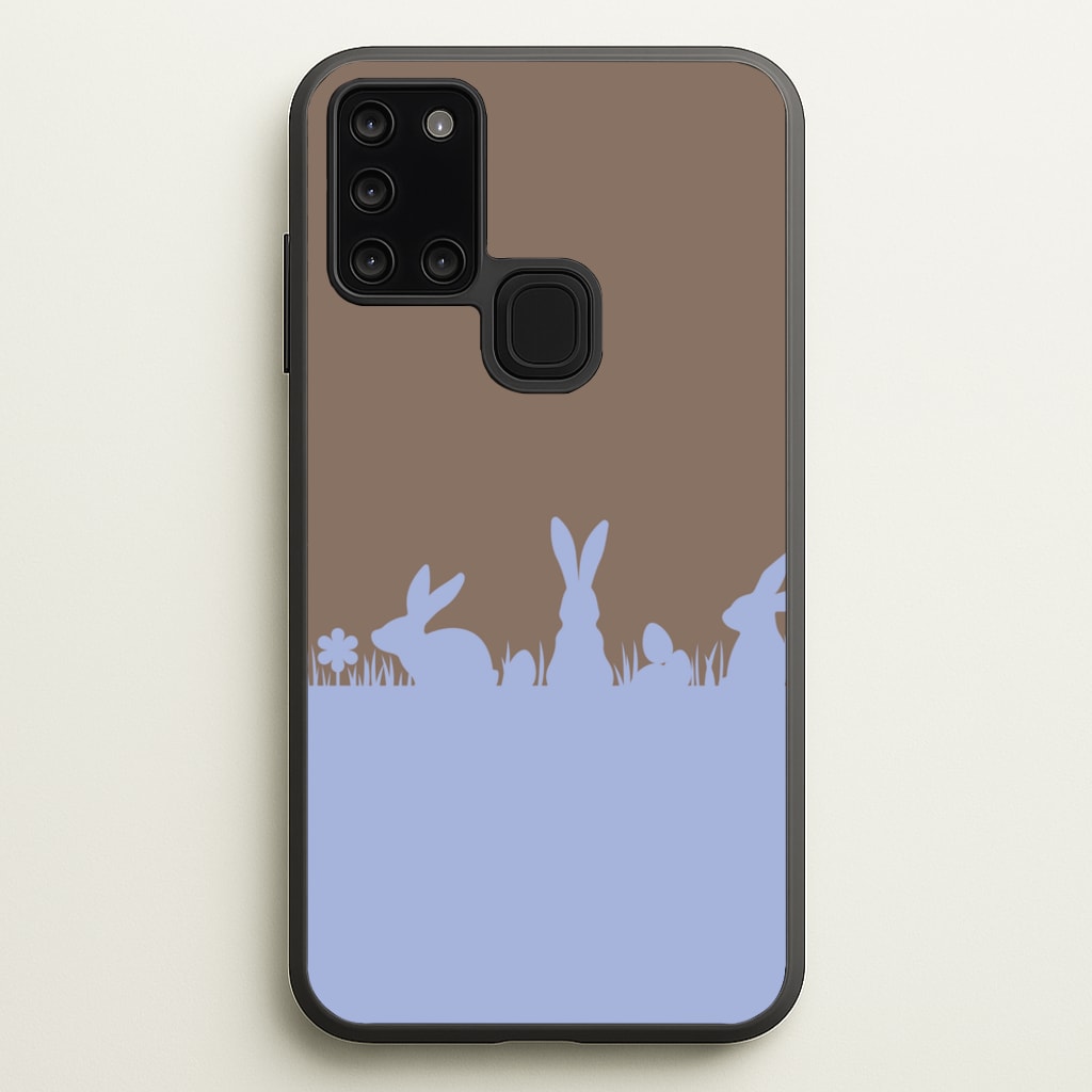 Bunny Outline - Easter Phone Case for Galaxy A21s