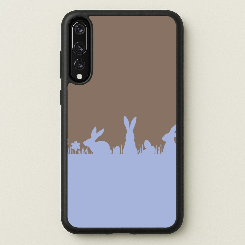 Bunny Outline - Easter Phone Case for Huawei P20 Pro