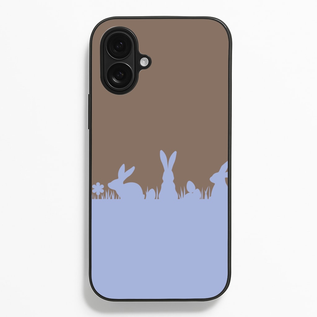 Bunny Outline - Easter Phone Case for iPhone 16 Plus