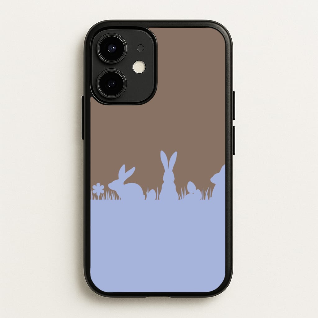 Bunny Outline - Easter Phone Case for iPhone 12 Mini