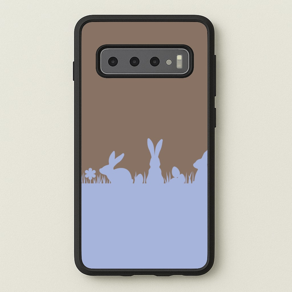 Bunny Outline - Easter Phone Case for Galaxy S10