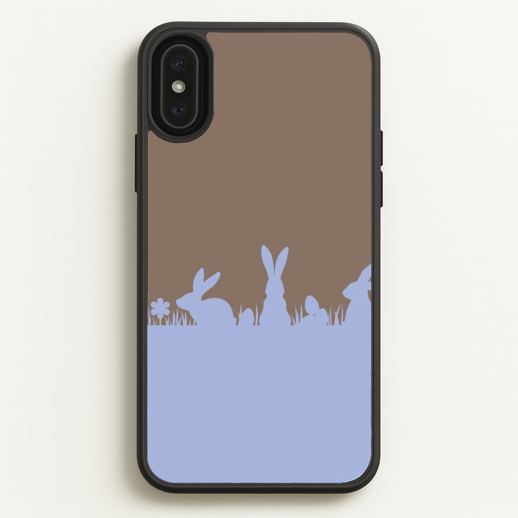 Bunny Outline - Easter Phone Case for iPhone XS Max