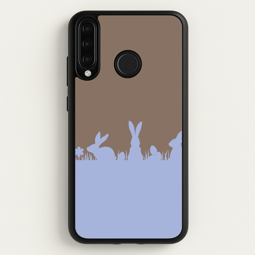 Bunny Outline - Easter Phone Case for Huawei P30 Lite