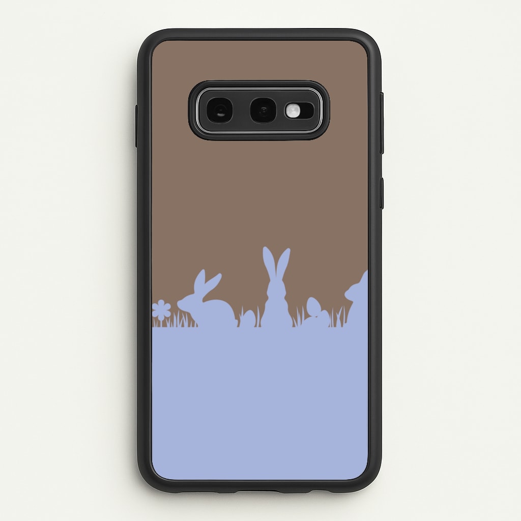 Bunny Outline - Easter Phone Case for Galaxy S10e