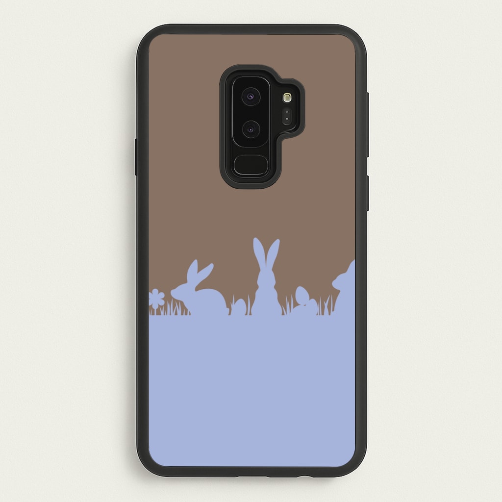 Bunny Outline - Easter Phone Case for Galaxy S9 Plus