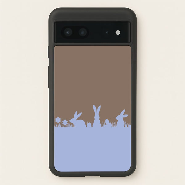 Bunny Outline - Easter Phone Case for Google Pixel 7