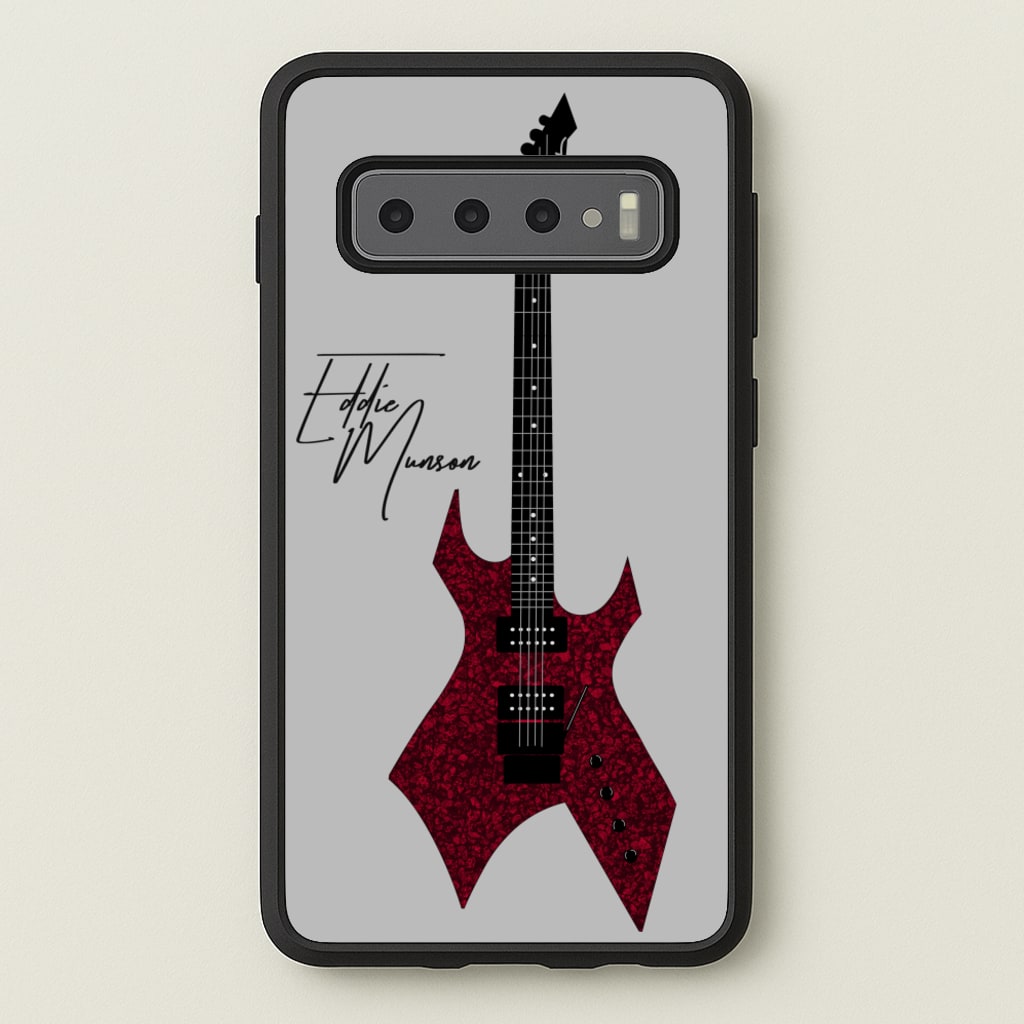 Eddie Munson Guitar - Stranger Things Phone Case for Galaxy S10