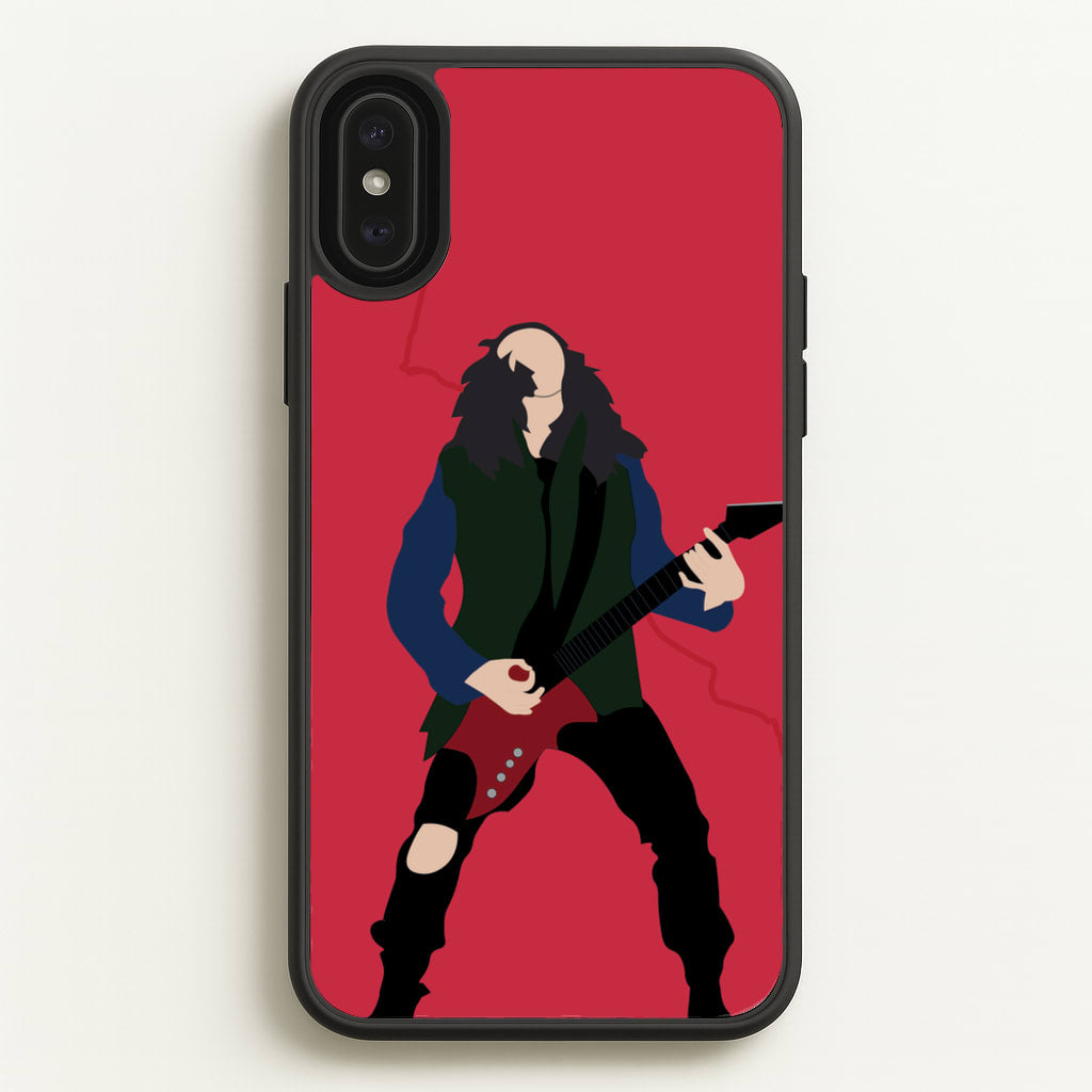 Eddie Munson Playing Guitar - Stranger Things Phone Case for iPhone XS Max
