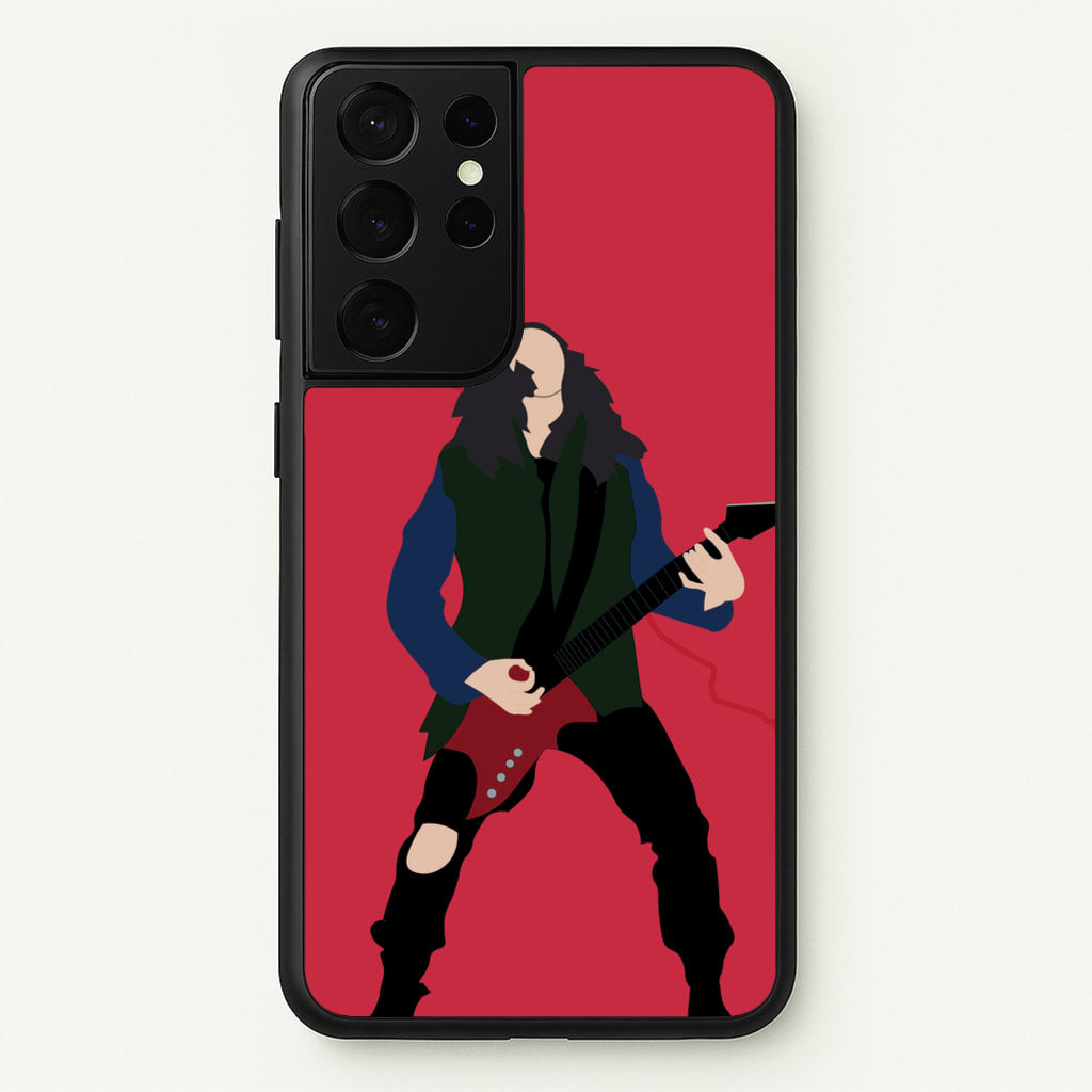 Eddie Munson Playing Guitar - Stranger Things Phone Case for Galaxy S21 Ultra