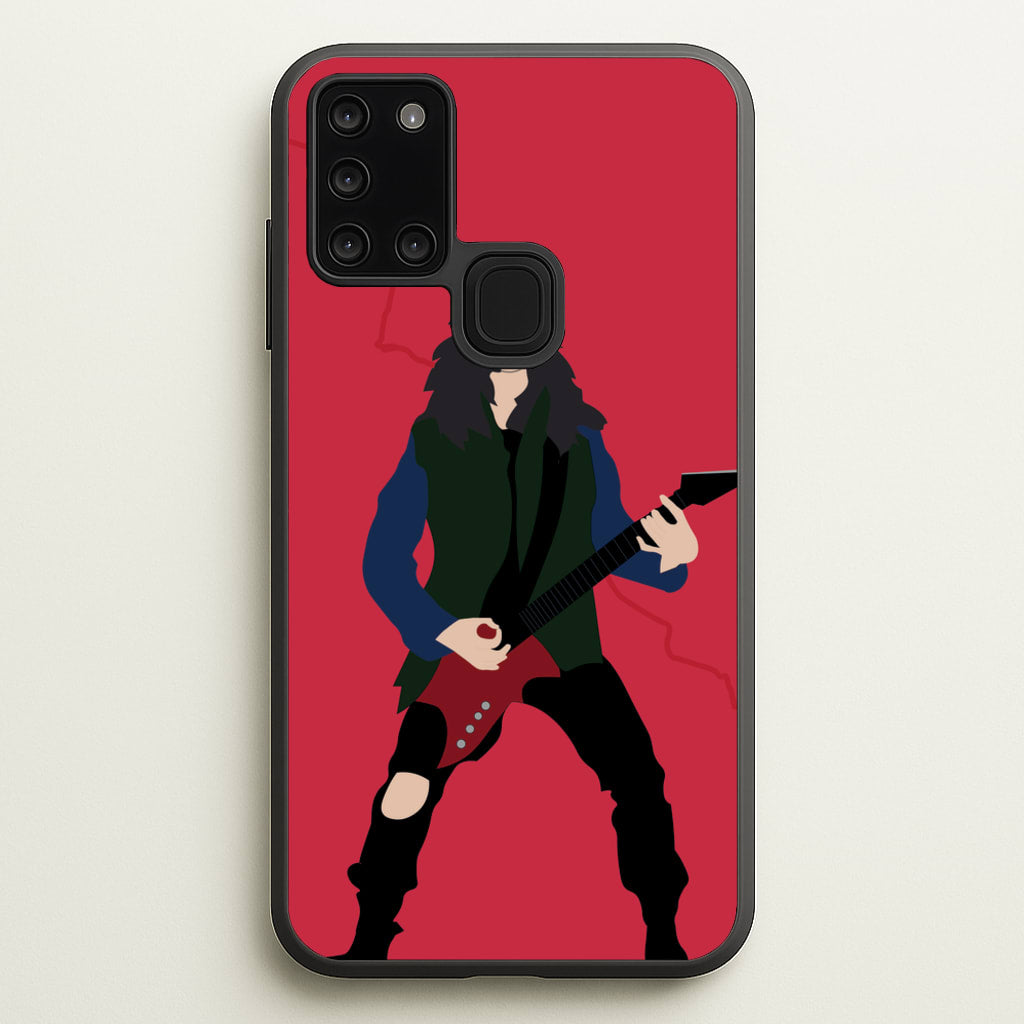 Eddie Munson Playing Guitar - Stranger Things Phone Case for Galaxy A21s