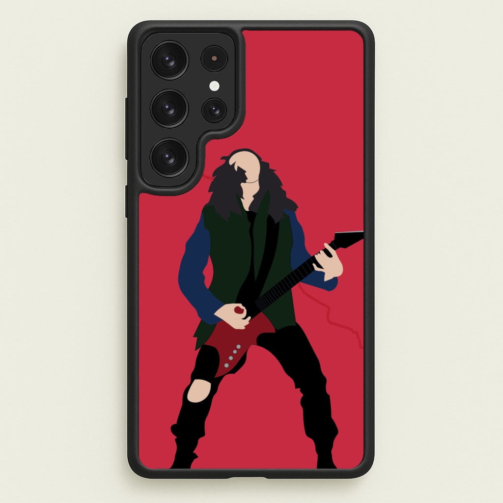 Eddie Munson Playing Guitar - Stranger Things Phone Case for Galaxy S22 Ultra