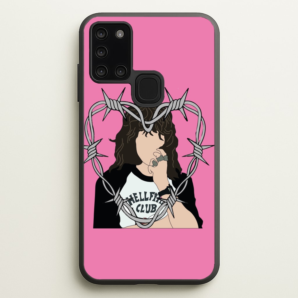 Eddie Heart - Stranger Things Phone Case for Galaxy A21s