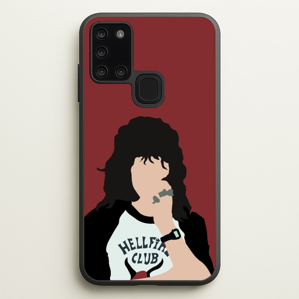 Eddie Munson Hellfire - Stranger Things Phone Case for Galaxy A21s