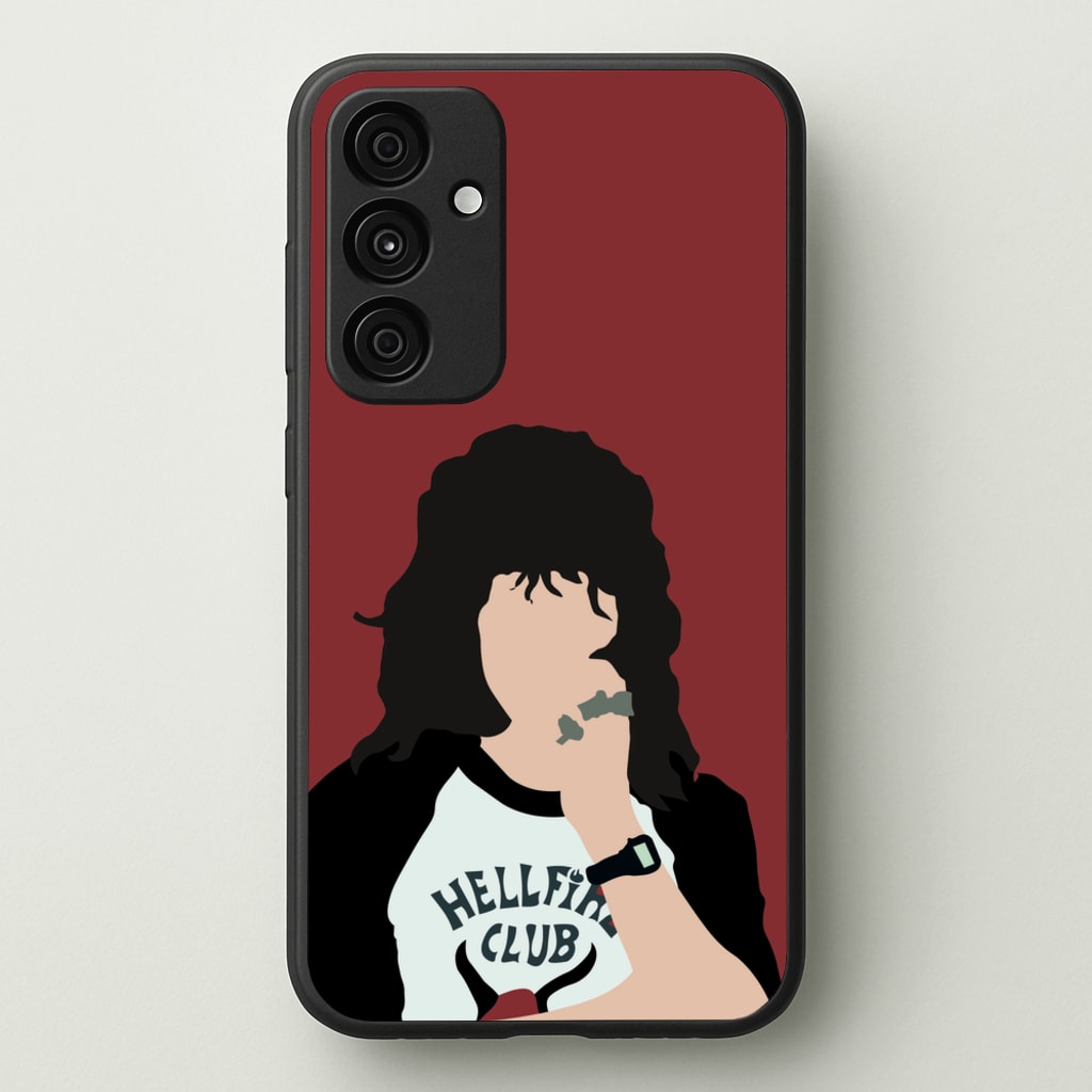 Eddie Munson Hellfire - Stranger Things Phone Case for Galaxy A15