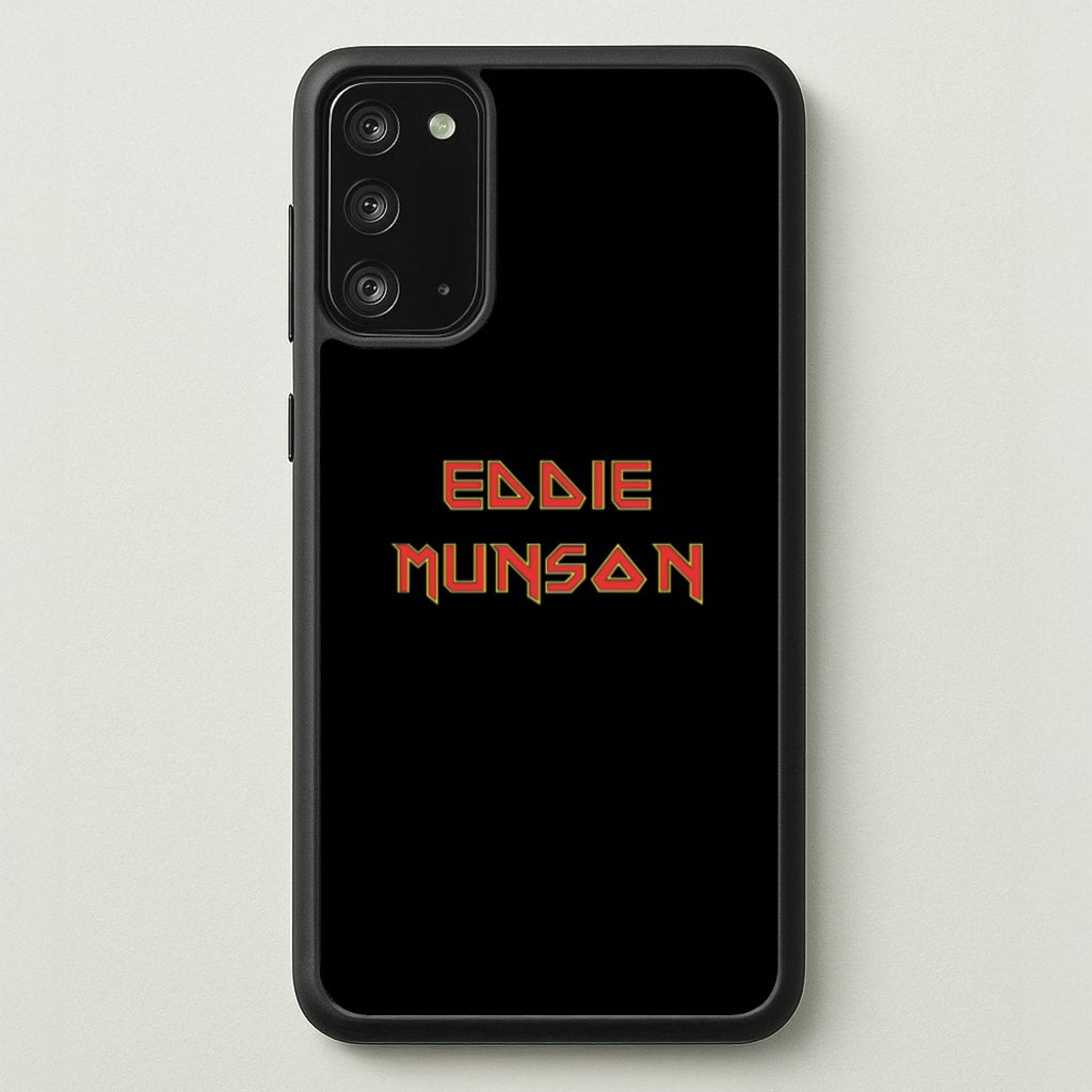 Eddie Munson Text - Stranger Things Phone Case for Galaxy Note 20