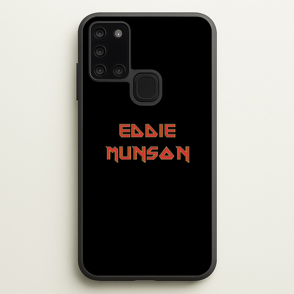 Eddie Munson Text - Stranger Things Phone Case for Galaxy A21s