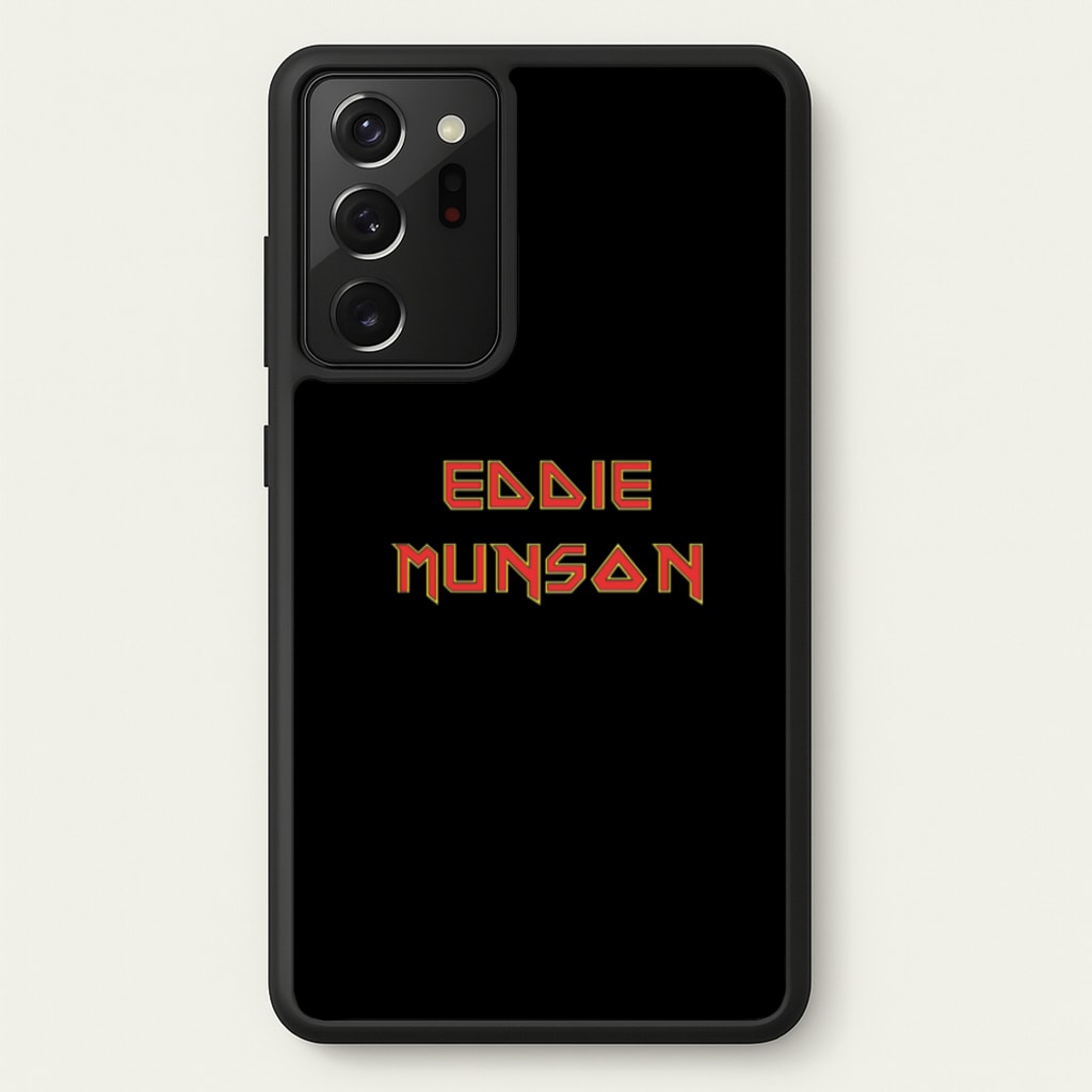 Eddie Munson Text  - Stranger Things Phone Case for Galaxy Note 20 Ultra