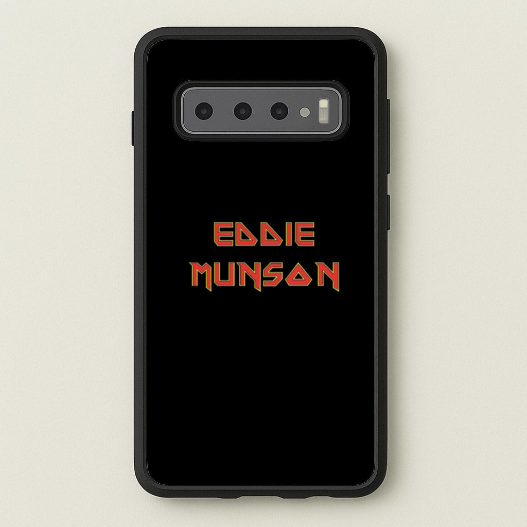 Eddie Munson Text - Stranger Things Phone Case for Galaxy S10 Plus