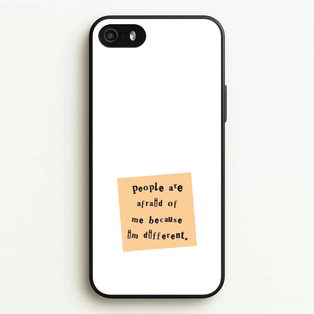 People Are Afraid Of Me - Scissorhands  - Edward Scissorhands Phone Case for iPhone 5 / 5s / SE 2016