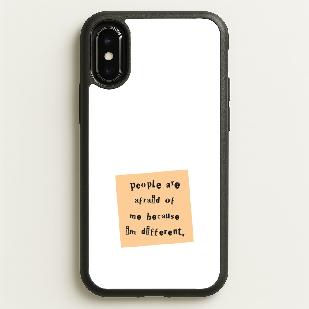 People Are Afraid Of Me - Scissorhands - Edward Scissorhands Phone Case for iPhone X / XS