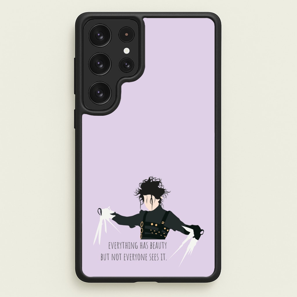 Everything Has Beauty - Scissorhands - Edward Scissorhands Phone Case for Galaxy S22 Ultra