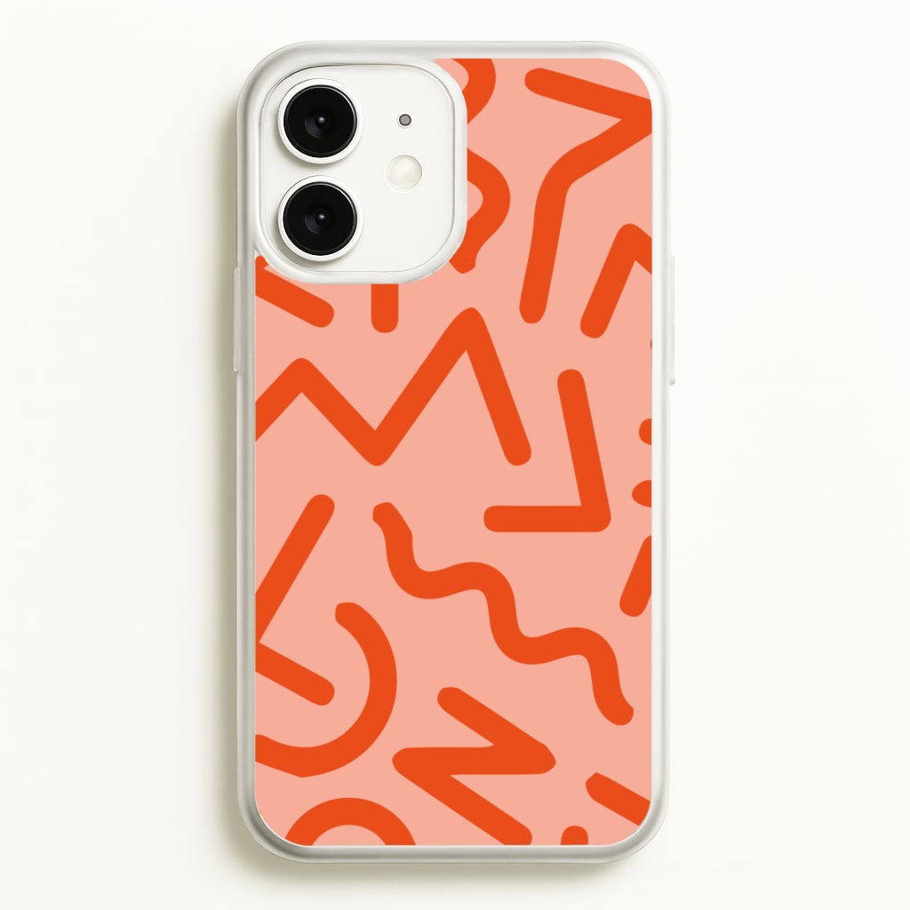 Red Abstract - Eighties - Eighties Phone Case for iPhone 11