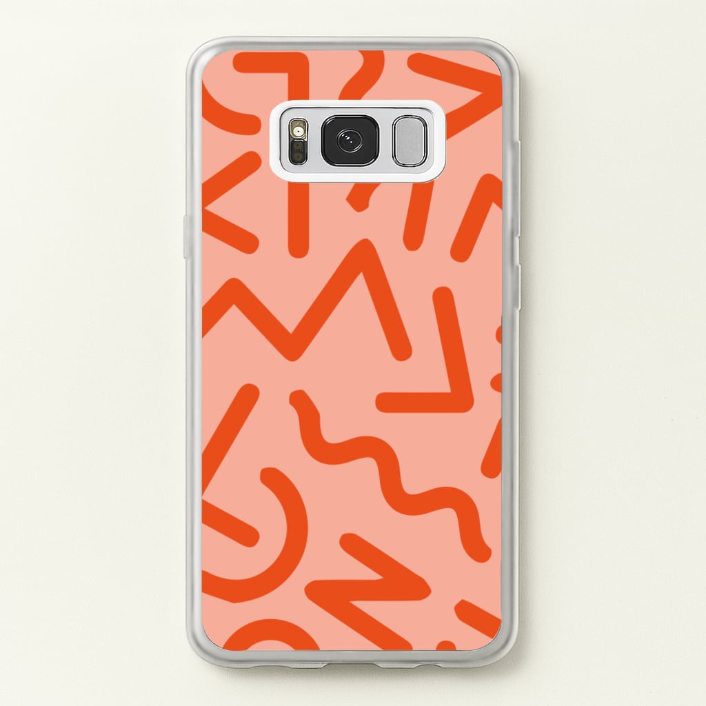 Red Abstract - Eighties - Eighties Phone Case for Galaxy S8 Plus