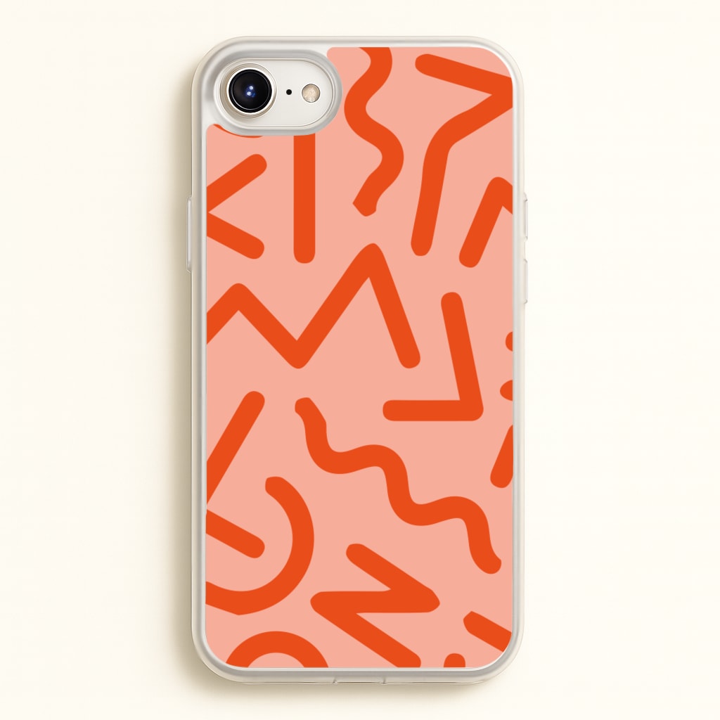 Red Abstract - Eighties - Eighties Phone Case for iPhone 6 Plus / 7 Plus / 8 Plus