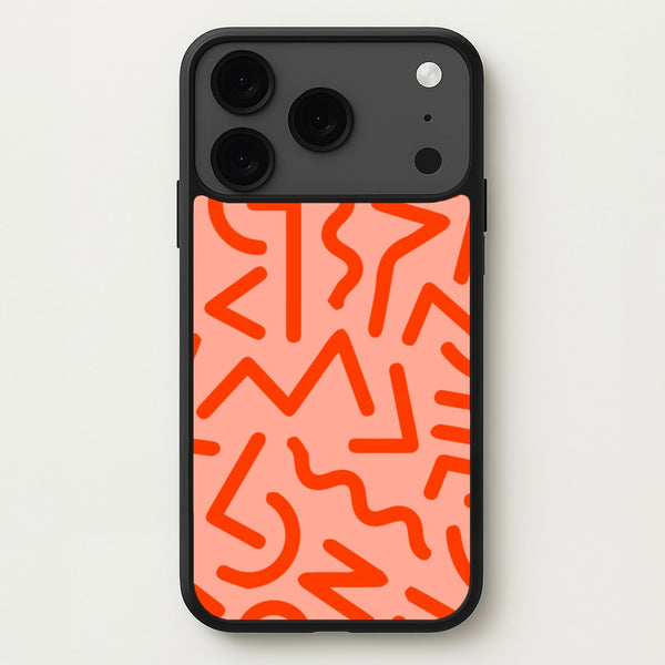 Red Abstract - Eighties Phone Case for iPhone 17 Pro