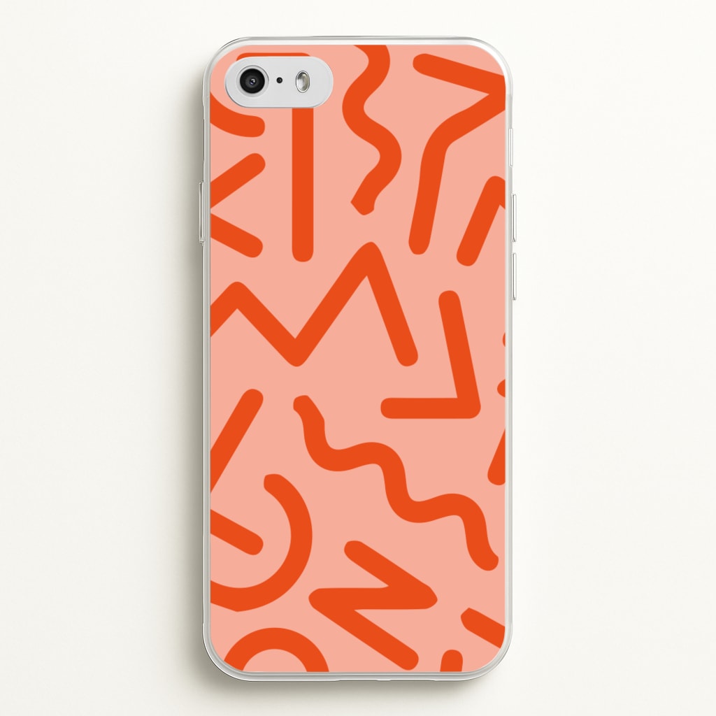 Red Abstract - Eighties - Eighties Phone Case for iPhone 5 / 5s / SE 2016