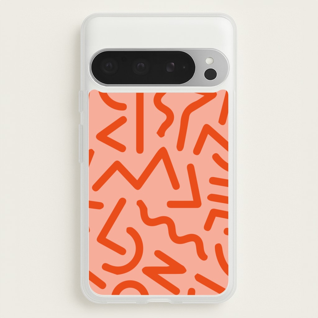 Red Abstract - Eighties - Eighties Phone Case for Google Pixel 9 Pro XL