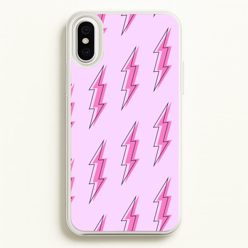 Pink Lightning - Eighties - Eighties Phone Case for iPhone XS Max