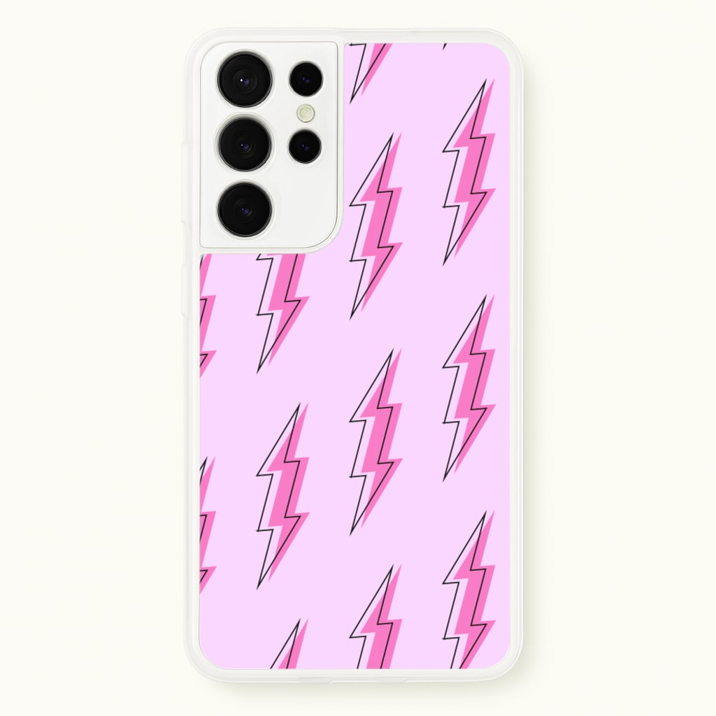 Pink Lightning - Eighties - Eighties Phone Case for Galaxy S21 Ultra