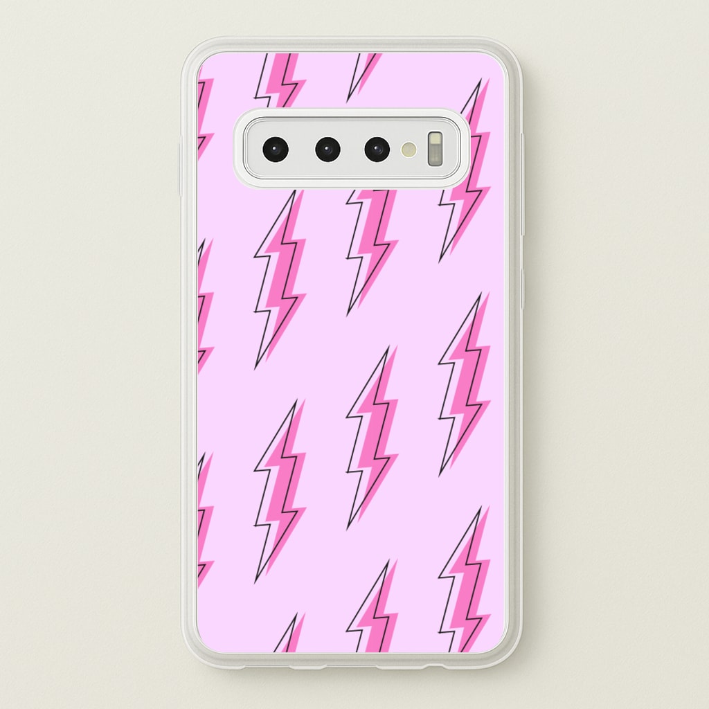 Pink Lightning - Eighties - Eighties Phone Case for Galaxy S10 Plus