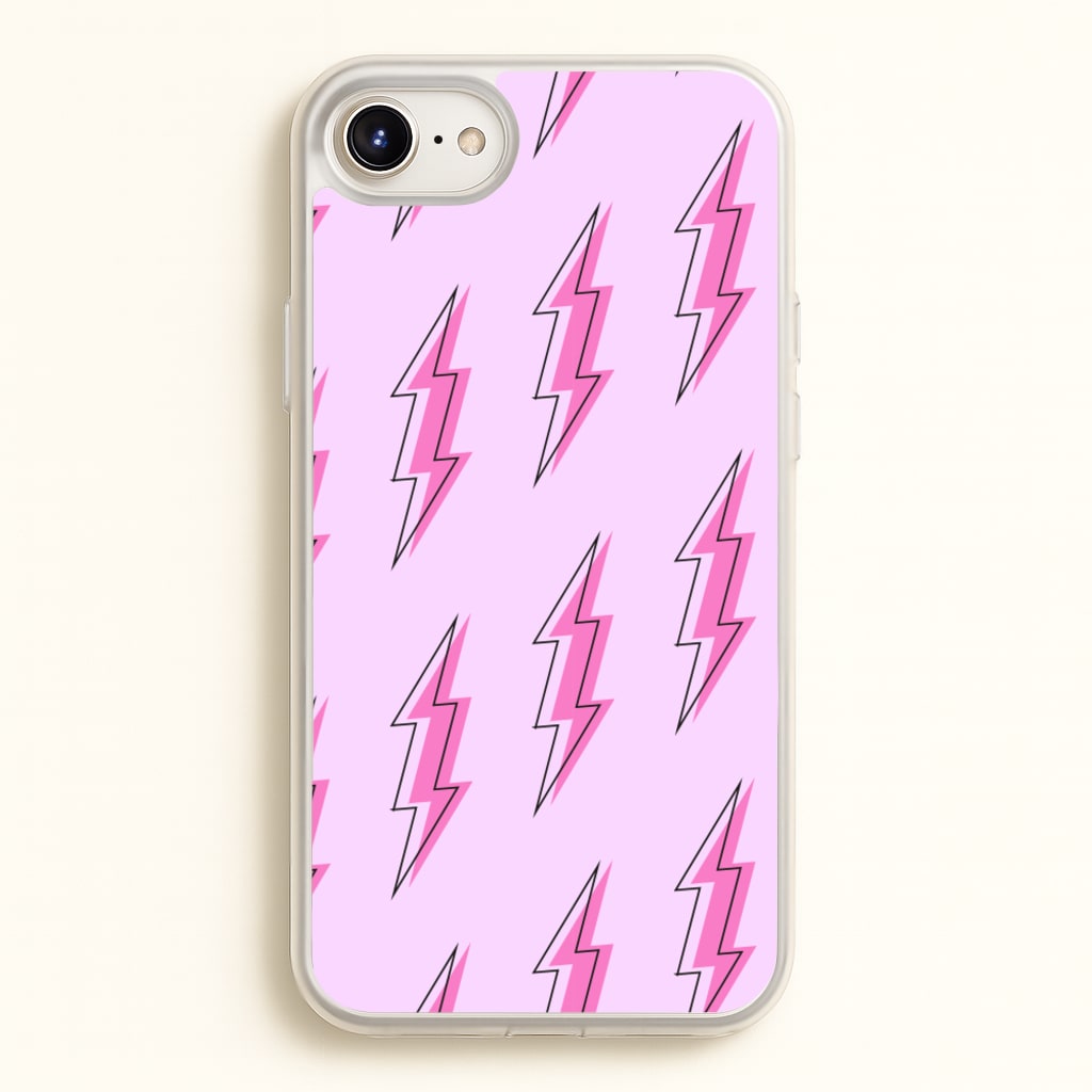 Pink Lightning - Eighties - Eighties Phone Case for iPhone 6 / 7 / 8 / SE