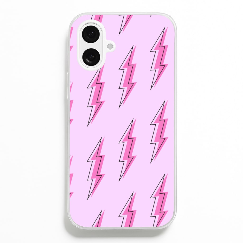 Pink Lightning - Eighties - Eighties Phone Case for iPhone 16 Plus