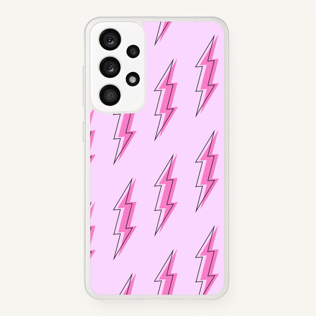Pink Lightning - Eighties - Eighties Phone Case for Galaxy A53