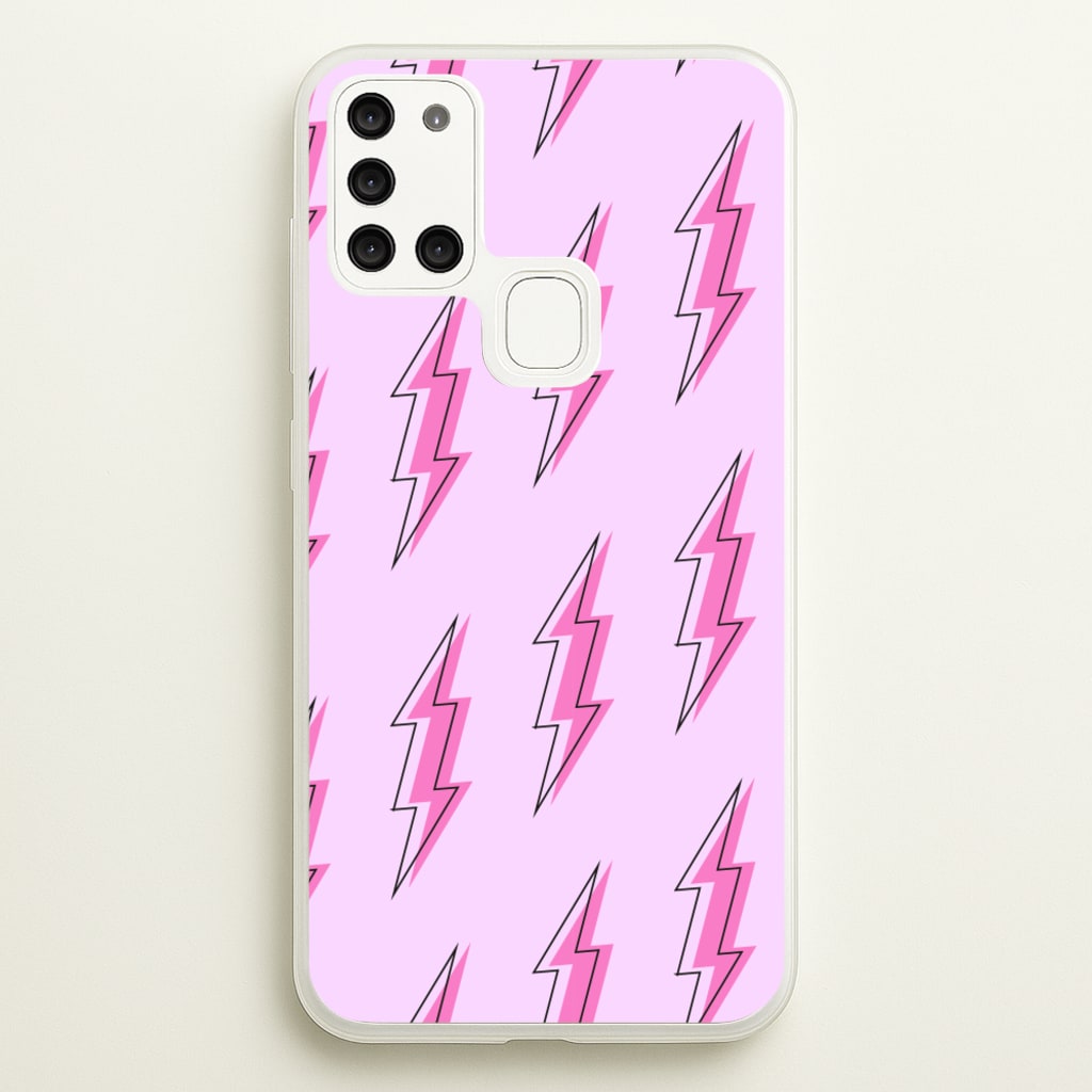 Pink Lightning - Eighties - Eighties Phone Case for Galaxy A21s
