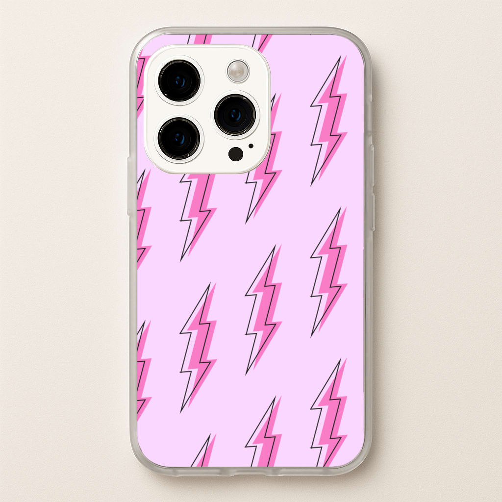 Pink Lightning - Eighties - Eighties Phone Case for iPhone 15 Pro