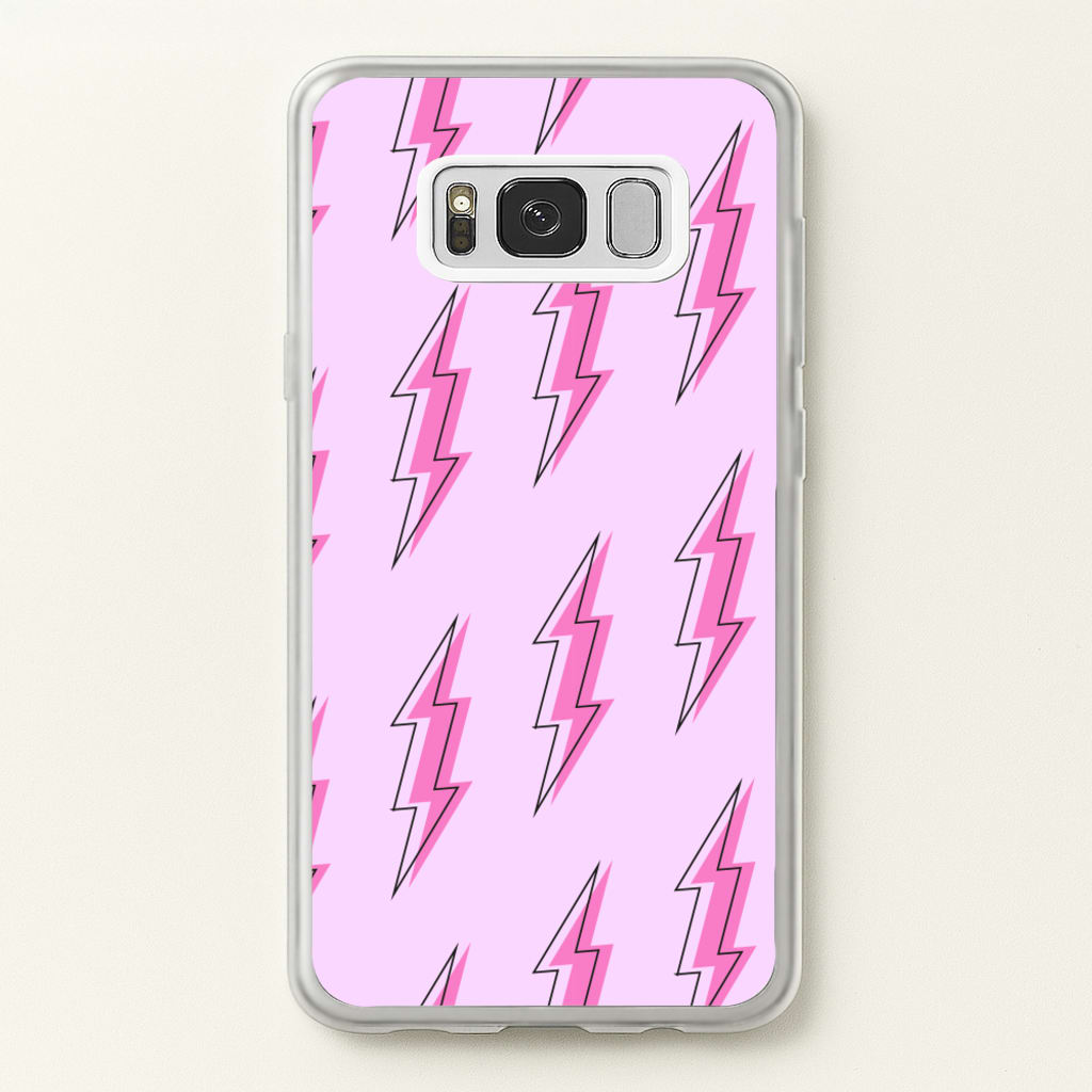 Pink Lightning - Eighties - Eighties Phone Case for Galaxy S8