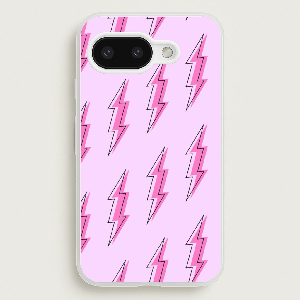 Pink Lightning - Eighties - Eighties Phone Case for Google Pixel 9a