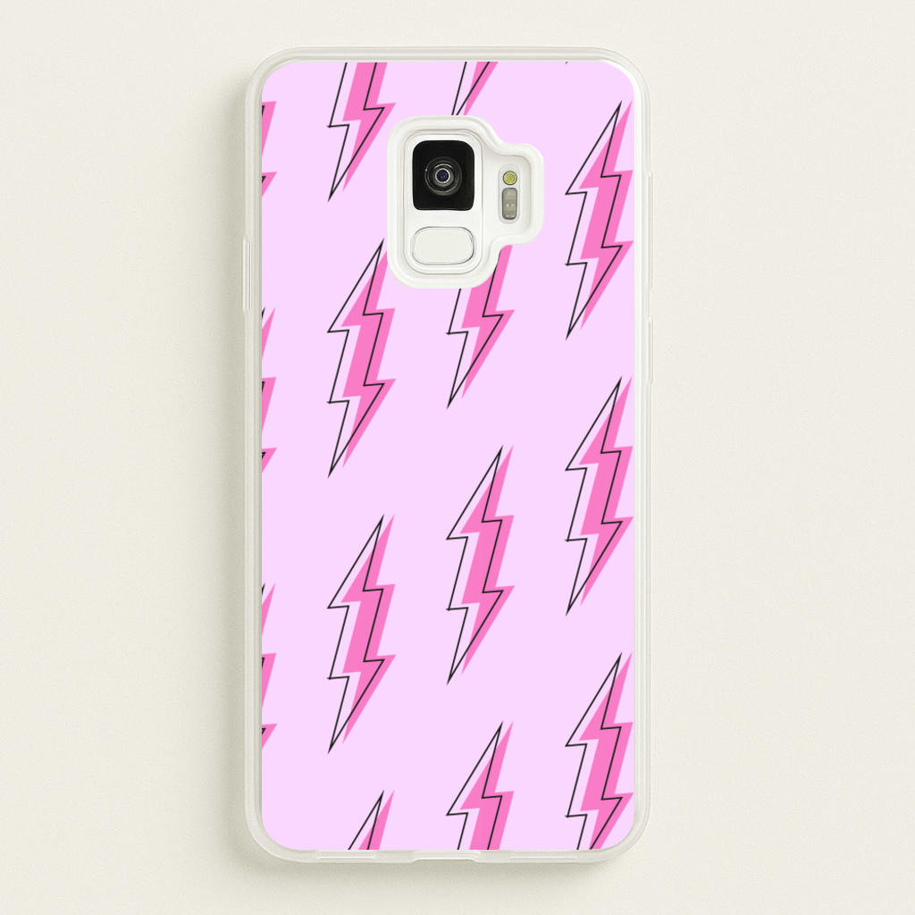 Pink Lightning - Eighties - Eighties Phone Case for Galaxy S9