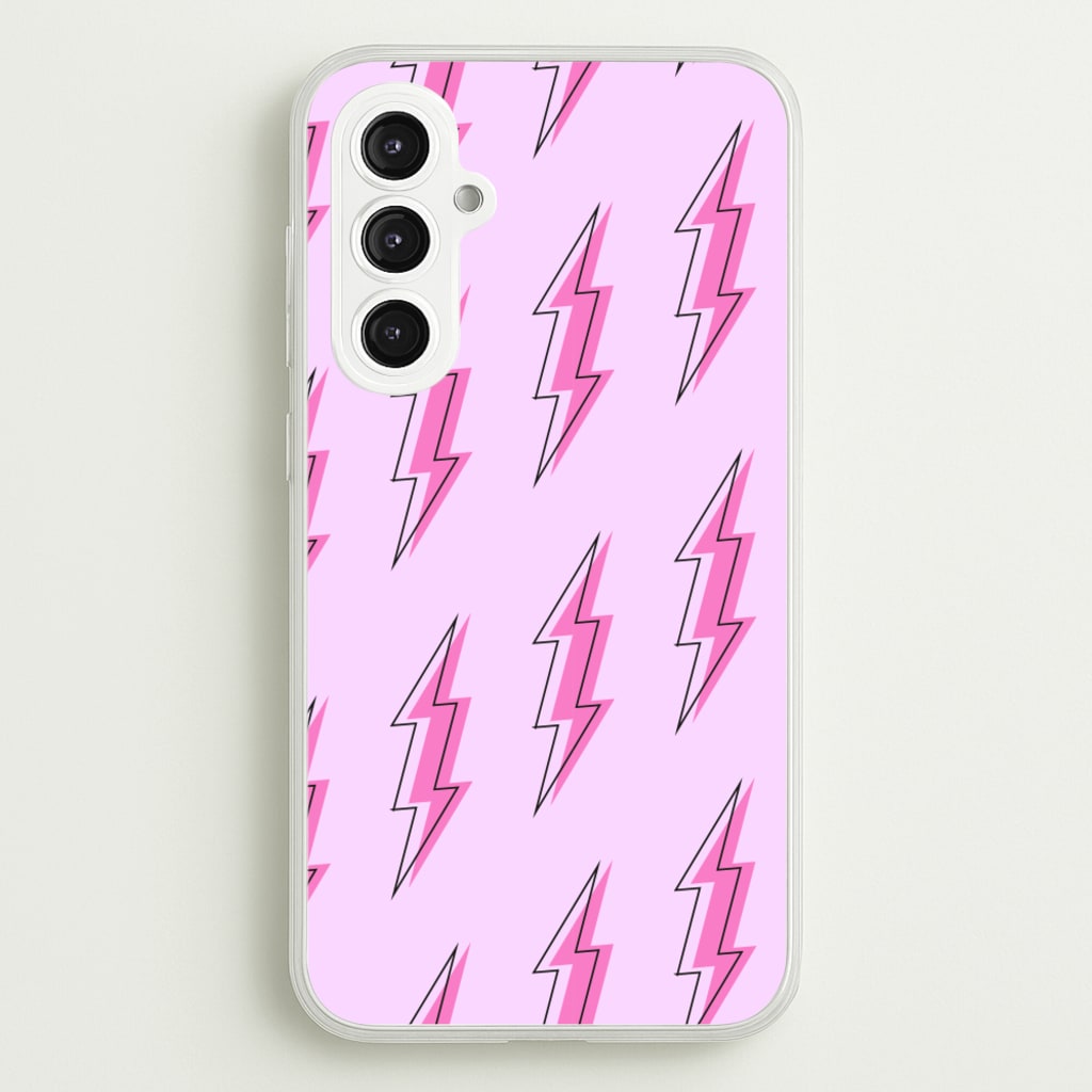Pink Lightning - Eighties - Eighties Phone Case for Galaxy S23FE