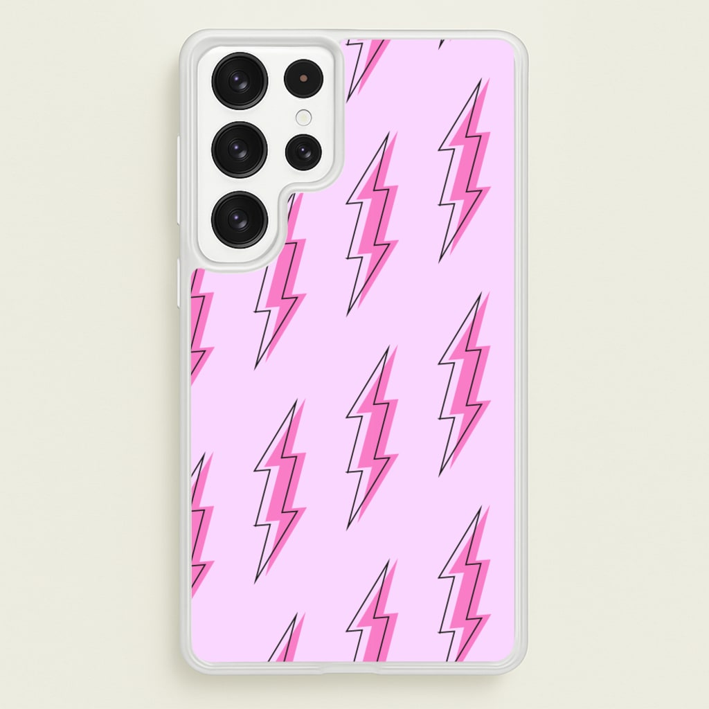 Pink Lightning - Eighties - Eighties Phone Case for Galaxy S23 Ultra
