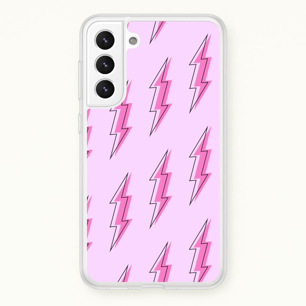 Pink Lightning - Eighties - Eighties Phone Case for Galaxy S21FE