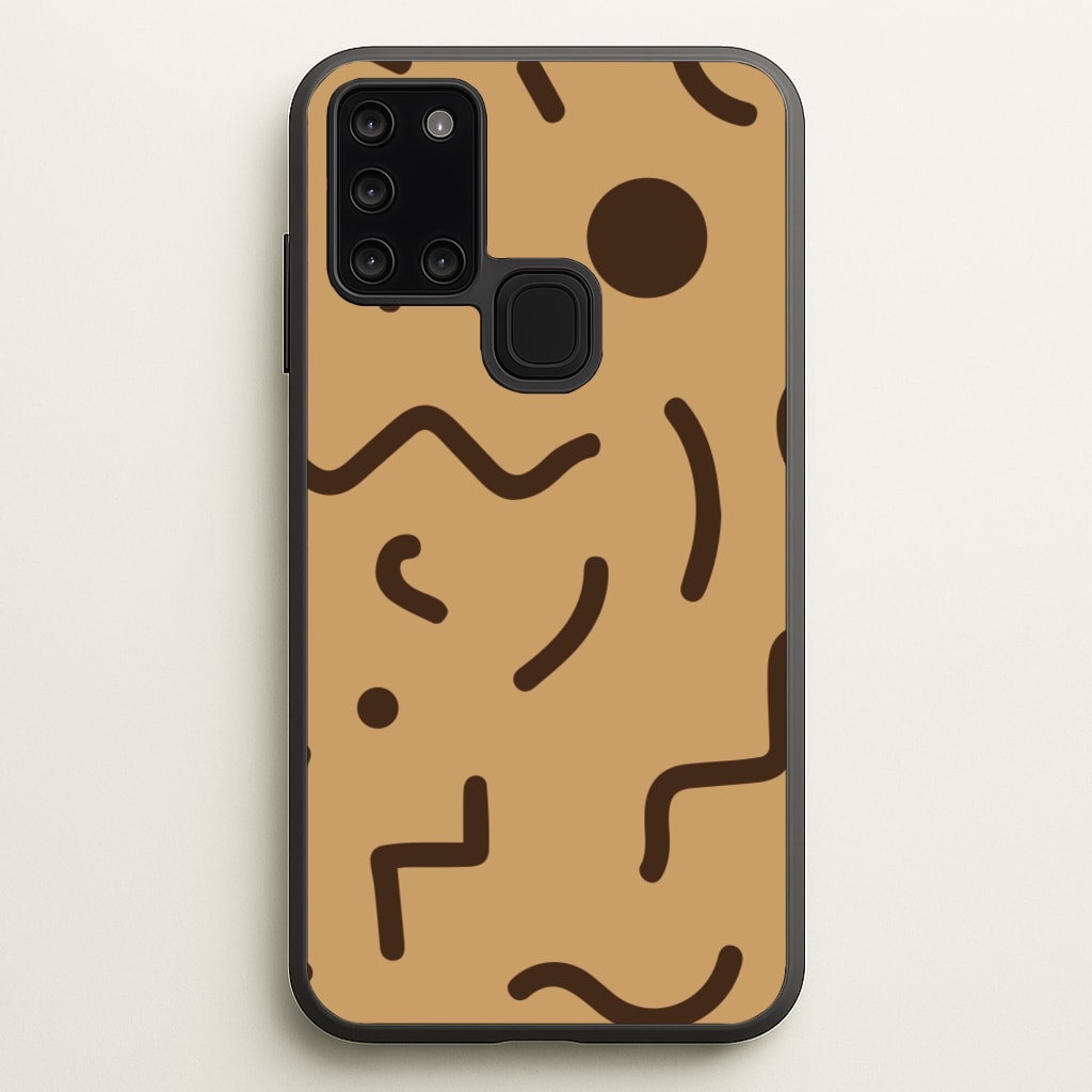Nude Abstract Pattern - Eighties - Eighties Phone Case for Galaxy A21s