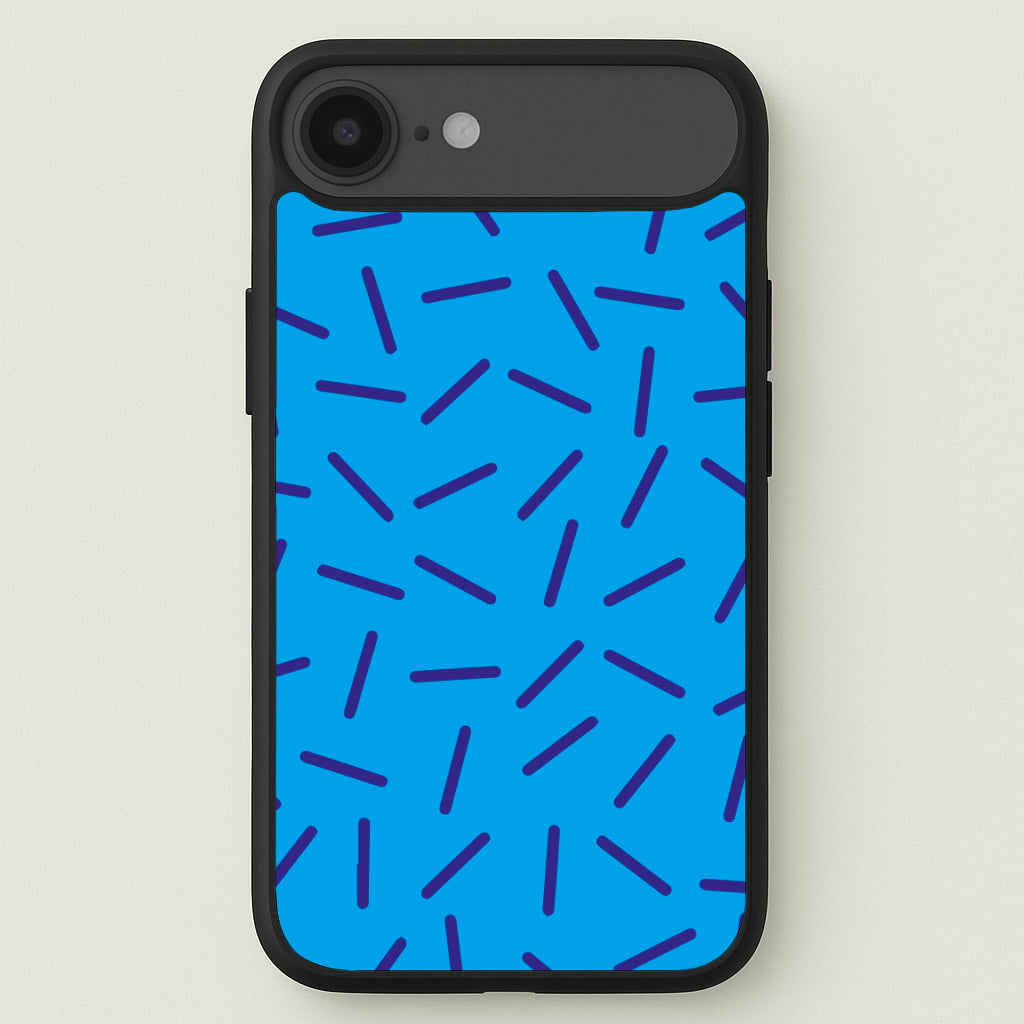 Blue Line Pattern - Eighties Phone Case for iPhone 17 Air