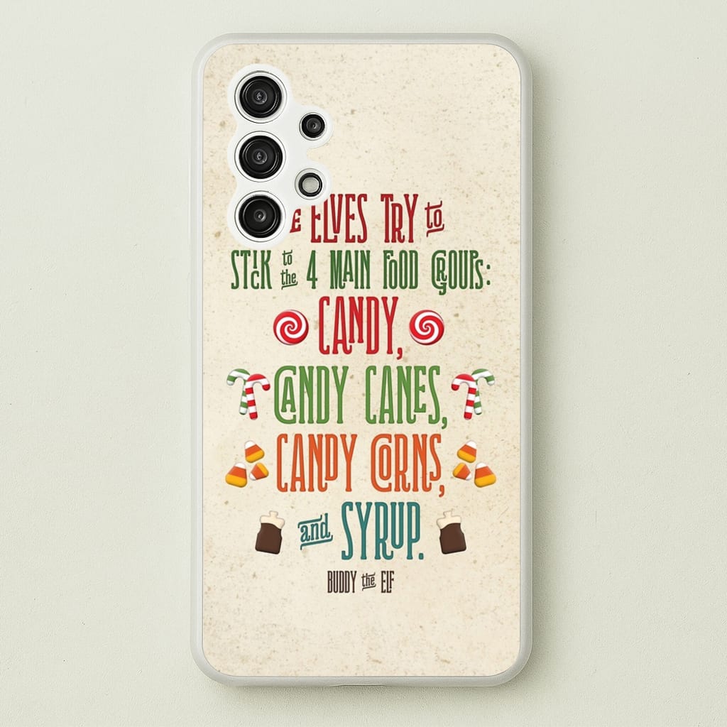 The Four Main Food Groups - Elf - Christmas Phone Case for Galaxy A13